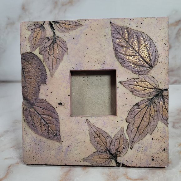 Purple Stone Leaves Square Picture Frame - Picture 1 of 8